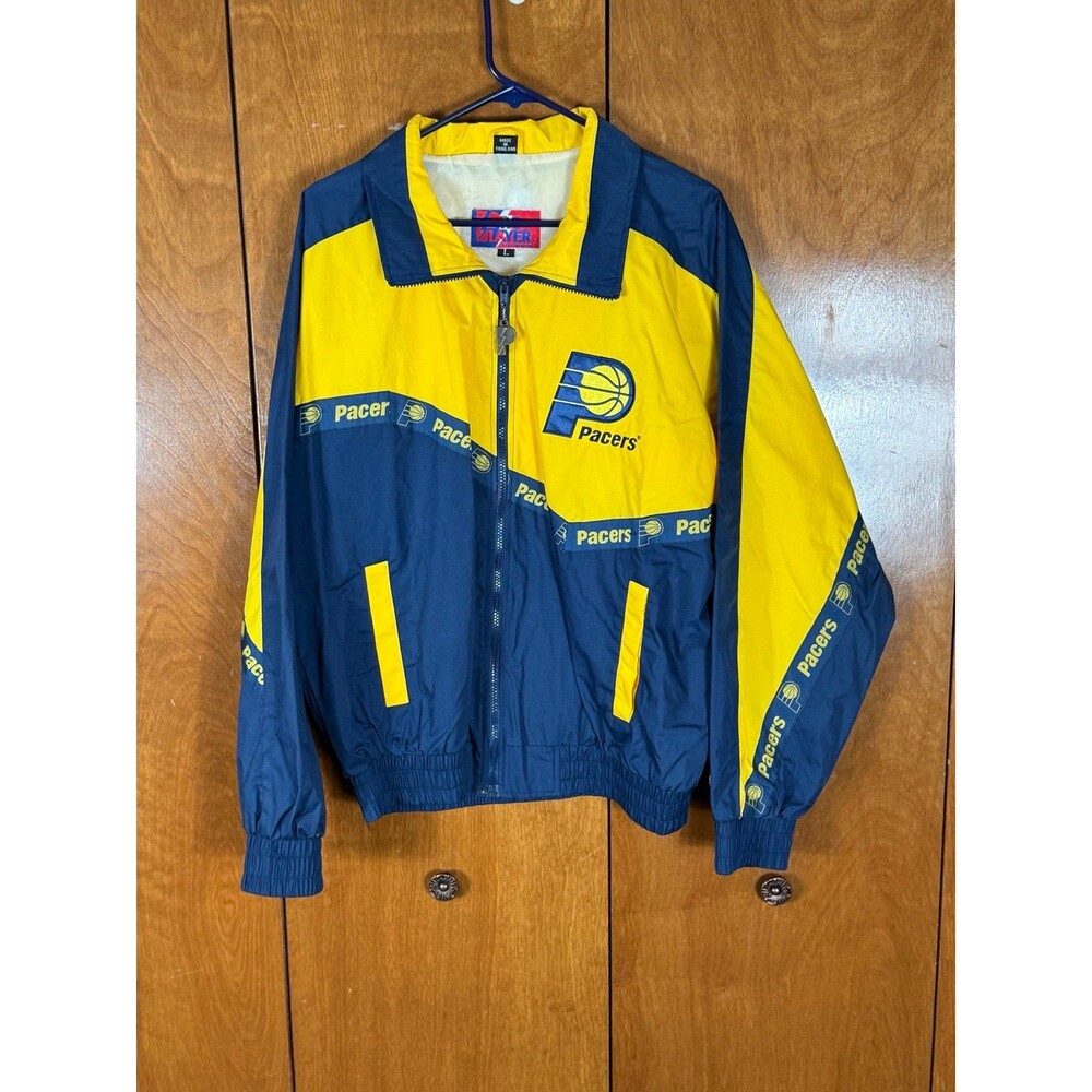 Vintage 90s Pro Player NBA Indiana Pacers‎ Basketball Large Nylon Jacket Y2K